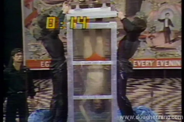 Still from “Water Torture Cell Escape” — Doug Henning’s World of Magic, 26 December 1975